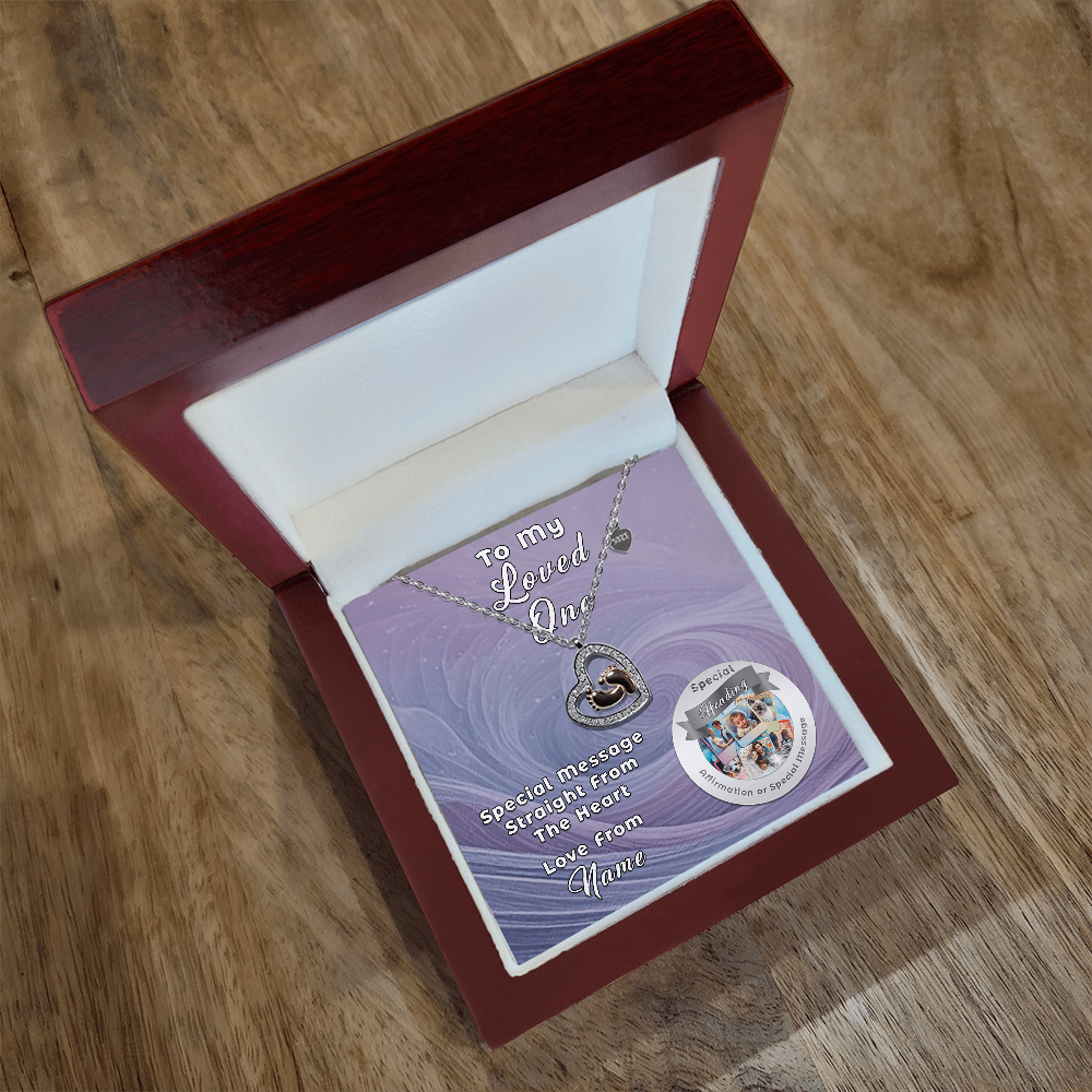 Baby Feet Necklace with Custom Designed Message Card ShineOn Fulfillment