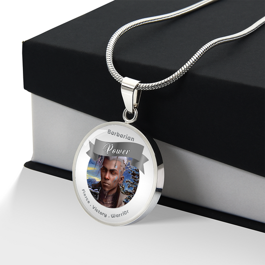 Barbarian - RPG Fantasy Charm Necklace ShineOn Fulfillment
