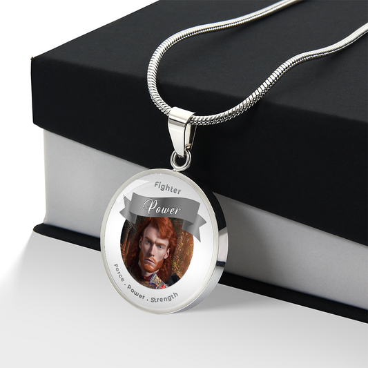 Fighter - RPG Fantasy Charm Necklace ShineOn Fulfillment