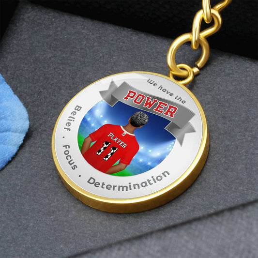 Football Power Charm Keychain ShineOn Fulfillment