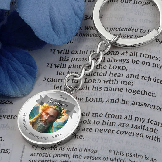 God Aengus - Charm Keychain For Creativity Harmony Love ShineOn Fulfillment