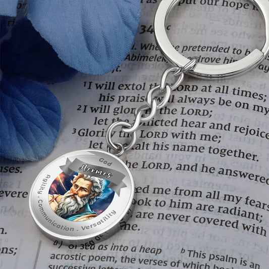 God Hermes - Charm Keychain For Agility Communication Versatility ShineOn Fulfillment
