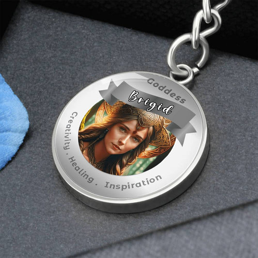 Goddess Brigid Charm Keychain ShineOn Fulfillment