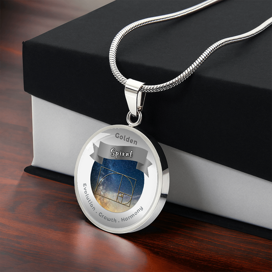 Golden Spiral - Growth Evolution Harmony - Charm Necklace ShineOn Fulfillment