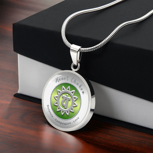 Heart Chakra - Love Compassion Balance - Charm Necklace ShineOn Fulfillment