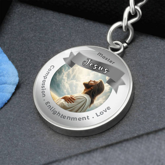 Jesus - Charm Keychain For Enlightenment, Liberation & Peace ShineOn Fulfillment