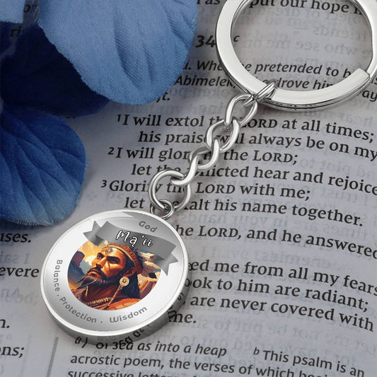 Mą’ii- Charm Keychain For Balance Protection Wisdom ShineOn Fulfillment