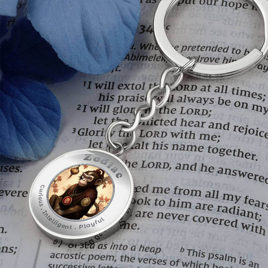 Monkey - Chinese Zodiac - Charm Keychain ShineOn Fulfillment