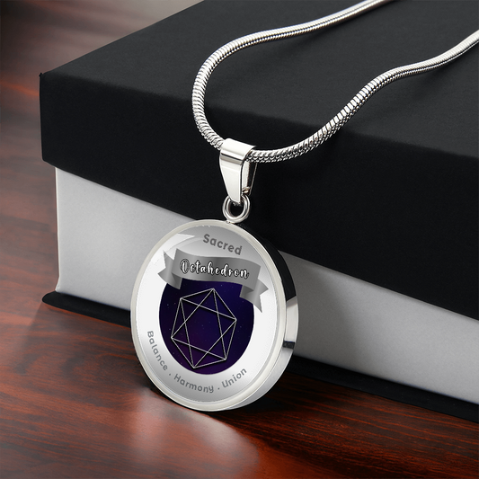 Octahedron - Balance Harmony Union - Charm Necklace ShineOn Fulfillment