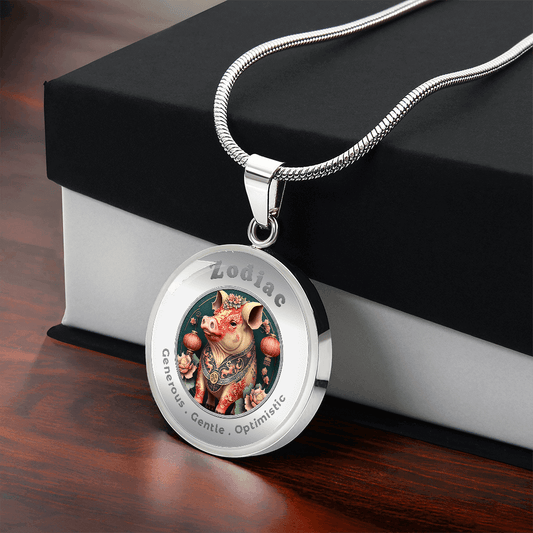 Pig - Chinese Zodiac - Charm Necklace ShineOn Fulfillment