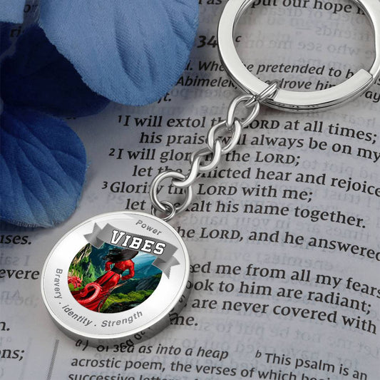 Power Vibes Charm Keychain - Dragon Warrior ShineOn Fulfillment