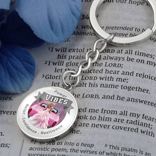 Power Vibes Charm Keychain - Visionary Star ShineOn Fulfillment