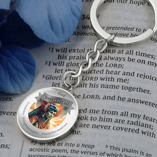 Quetzalcoatl- Charm Keychain For Creation Enlightenment Transformation ShineOn Fulfillment