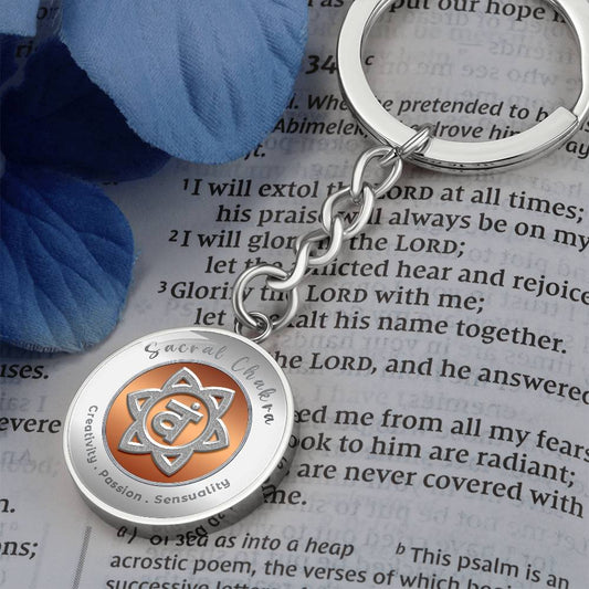 Sacral Chakra - Creativity Passion Sensuality - Charm Keychain ShineOn Fulfillment