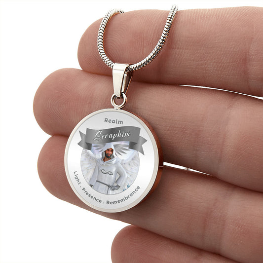 Seraphim - Angelic Realm Charm Necklace For Remembrance, Presence & Light ShineOn Fulfillment