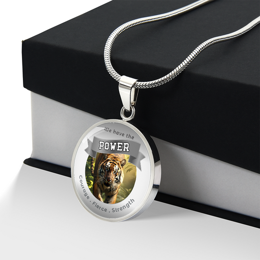 Tiger 2 - Power Animal Charm Necklace - Courage Fierce Strength- More Than Charms ShineOn Fulfillment
