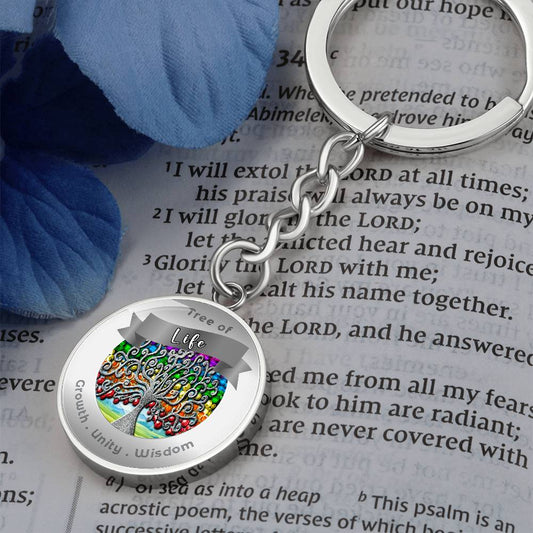 Tree of Life Charm Keychain - Growth, Unity & Wisdom ShineOn Fulfillment