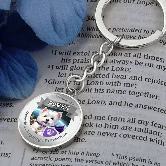 West Highland Terrier - Dog Power Animal Charm Keychain ShineOn Fulfillment