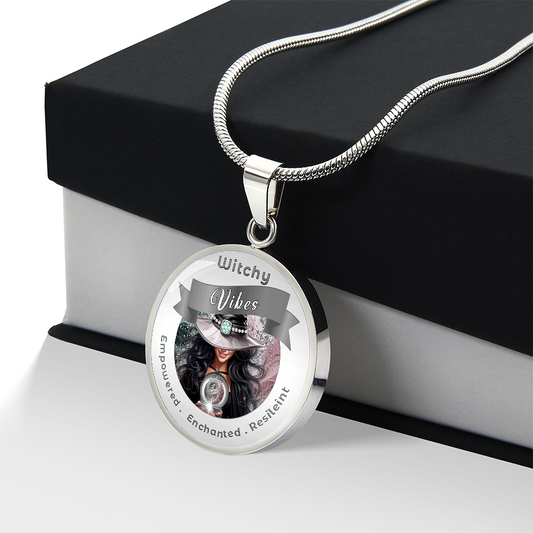 Witchy Vibes - Black- Charm Necklace ShineOn Fulfillment