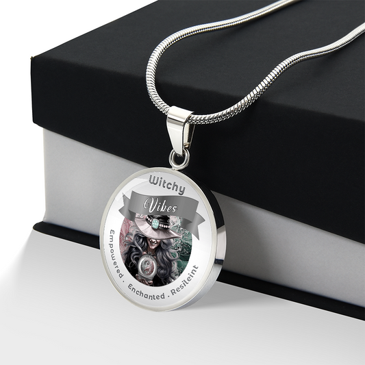 Witchy Vibes -Grey- Charm Necklace ShineOn Fulfillment