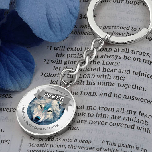 Wolf - Power Animal Charm Keychain ShineOn Fulfillment