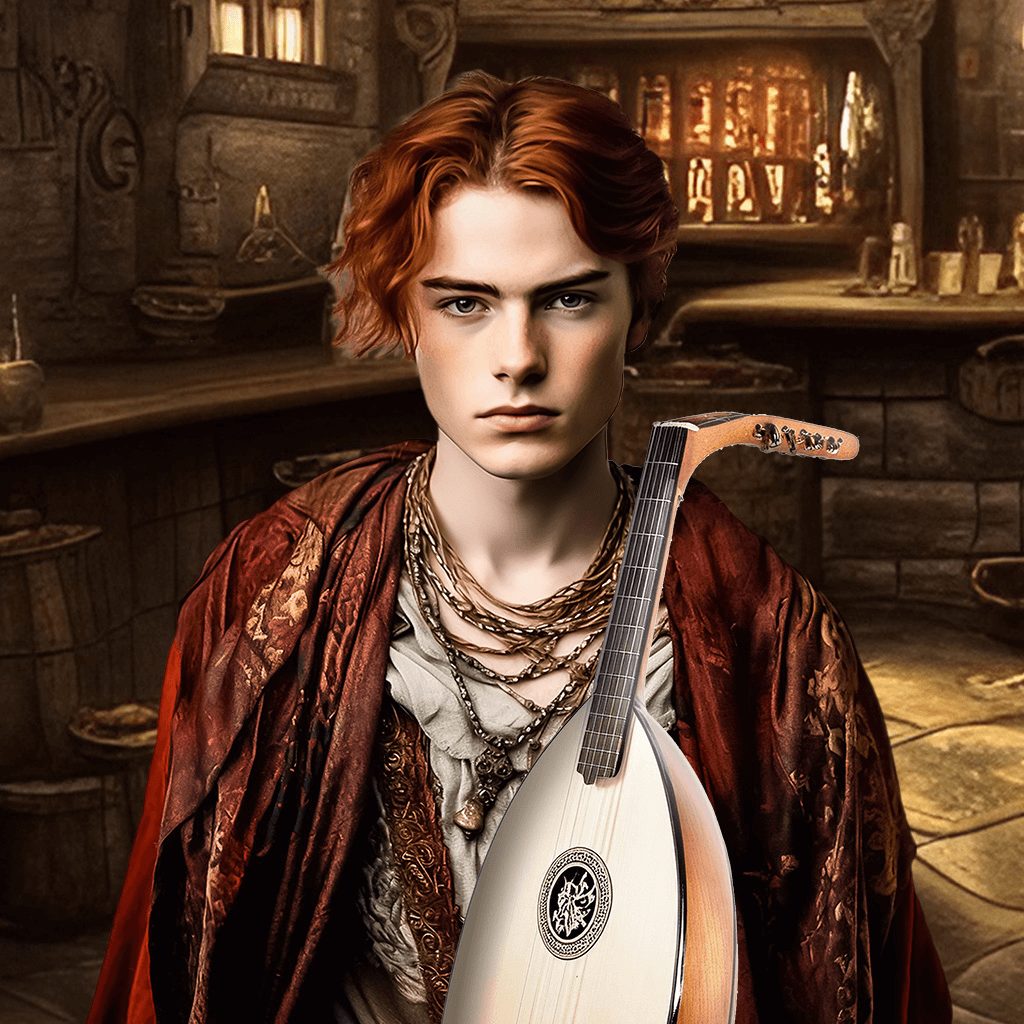 Bard - Fantasy Character - Now you can enhance your tabletop fantasy game experience. Record awesome adventures as your Bard steps into lively taverns, crumbling castles and damp dungeons…Immerse yourself in a magical journey as your Bard battles dangerou