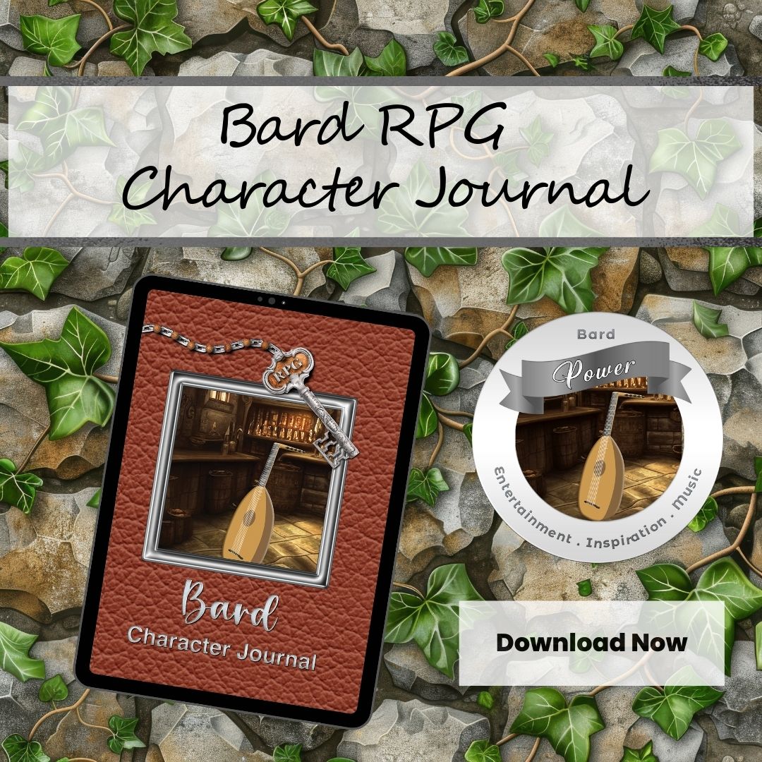 Bard RPG Character Journal - Digital Download