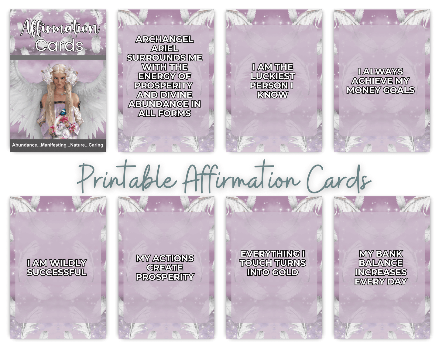 Archangel Ariel Printable Charm Cards More Than Charms Digital