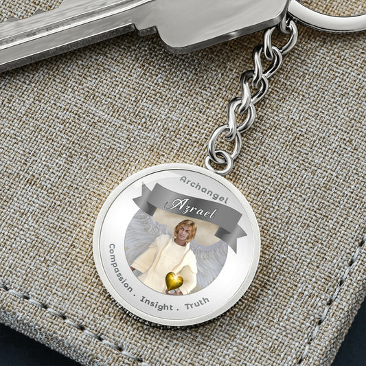 Archangel Azrael - Charm Keychain For Compassion, Insight & Truth ShineOn Fulfillment