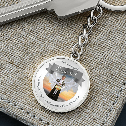 Archangel Gazadiel - Charm Keychain For New Beginnings, Radiance & Illumination ShineOn Fulfillment