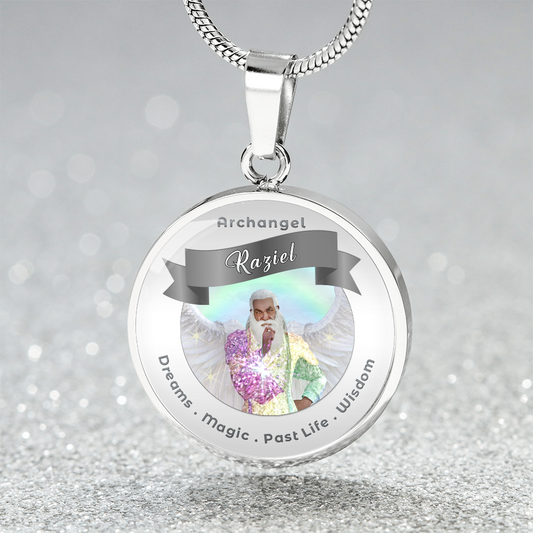 Archangel Raziel - Charm Necklace For Dreams, Magic, Past Life & Wisdom ShineOn Fulfillment