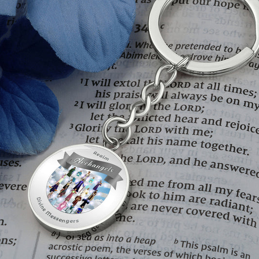 Archangels - Angelic Realm Charm Keychain For Divine Messengers ShineOn Fulfillment
