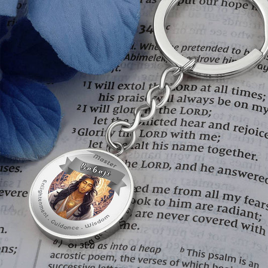 Babaji - Charm Keychain For Enlightenment Guidance Wisdom ShineOn Fulfillment