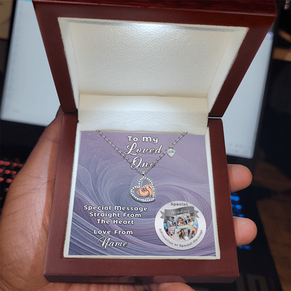 Baby Feet Necklace with Custom Designed Message Card ShineOn Fulfillment