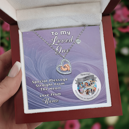 Baby Feet Necklace with Custom Designed Message Card ShineOn Fulfillment