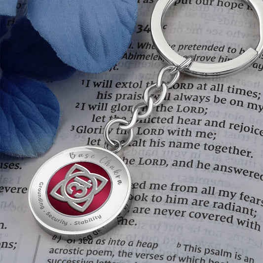 Base Chakra - Stability Grounding Security - Charm Keychain ShineOn Fulfillment
