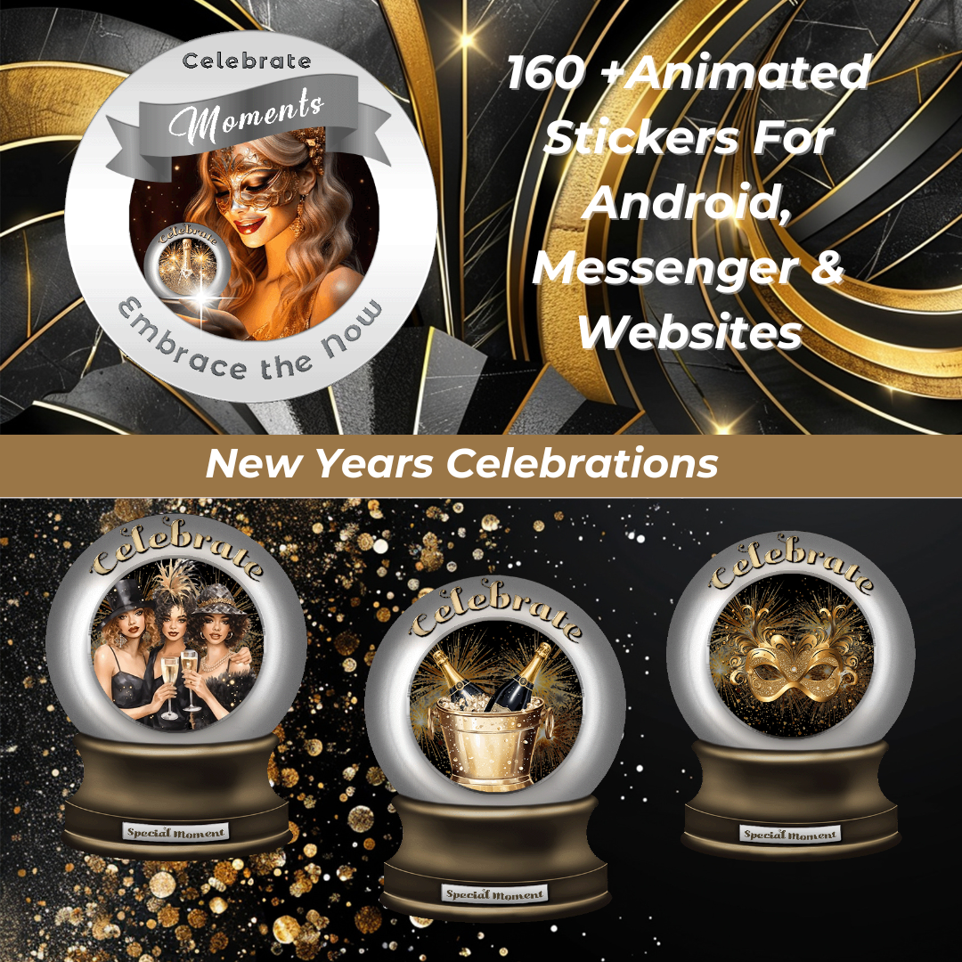 Celebrate Moments Animated Stickers More Than Charms Digital