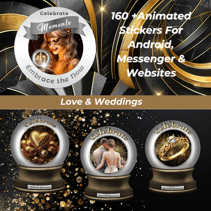 Celebrate Moments Animated Stickers More Than Charms Digital