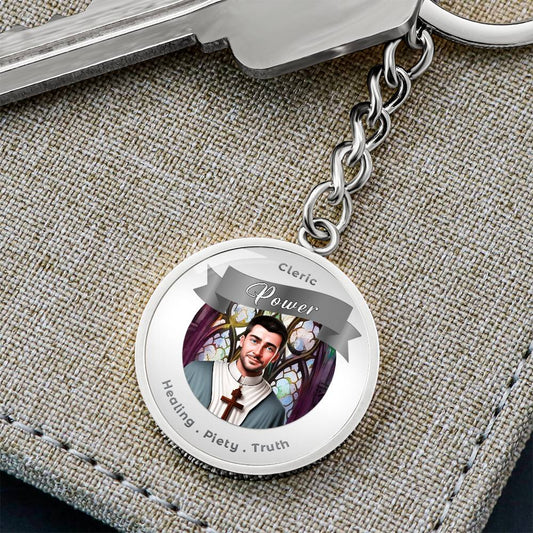 Cleric - RPG Fantasy Charm Keychain ShineOn Fulfillment