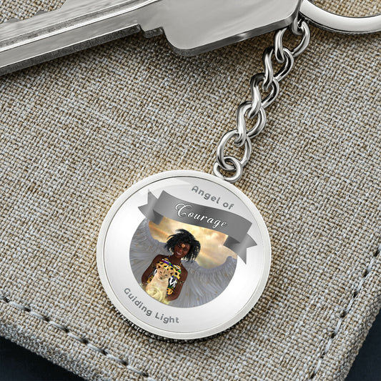 Courage - Guardian Angel Charm Keychain ShineOn Fulfillment