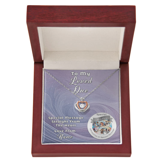 Crown Necklace with Custom Designed Message Card ShineOn Fulfillment