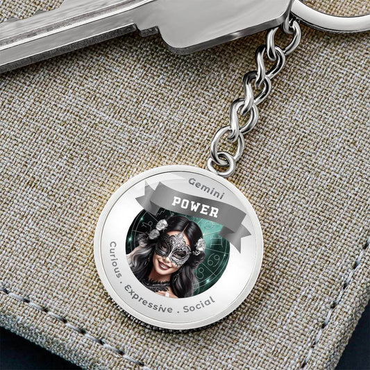 Divine Feminine Gemini - Charm Keychain ShineOn Fulfillment