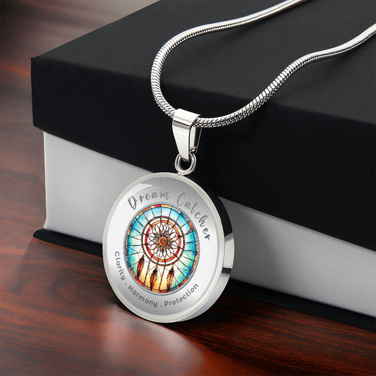 Dream Catcher - Protection Harmony Clarity - Charm Necklace ShineOn Fulfillment