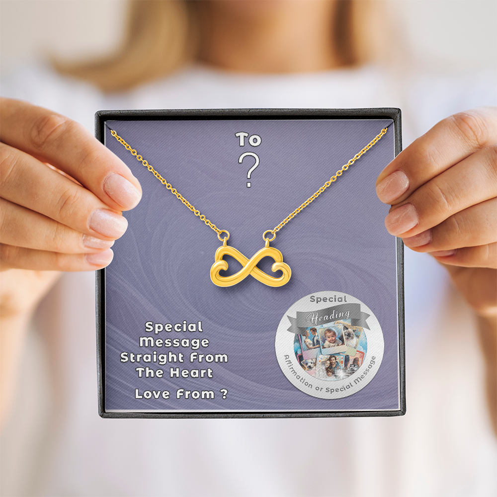 Endless Love Necklace with Custom Designed Message Card ShineOn Fulfillment