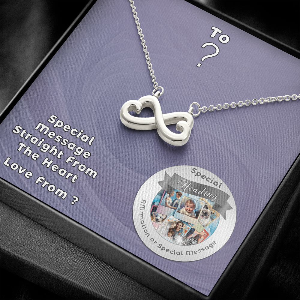 Endless Love Necklace with Custom Designed Message Card ShineOn Fulfillment