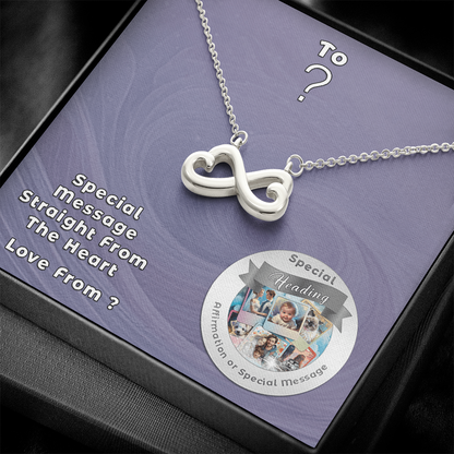 Endless Love Necklace with Custom Designed Message Card ShineOn Fulfillment