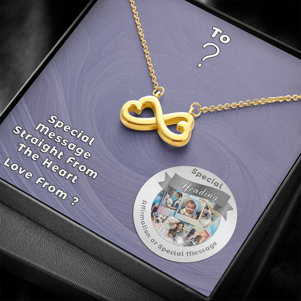 Endless Love Necklace with Custom Designed Message Card ShineOn Fulfillment