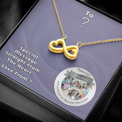 Endless Love Necklace with Custom Designed Message Card ShineOn Fulfillment