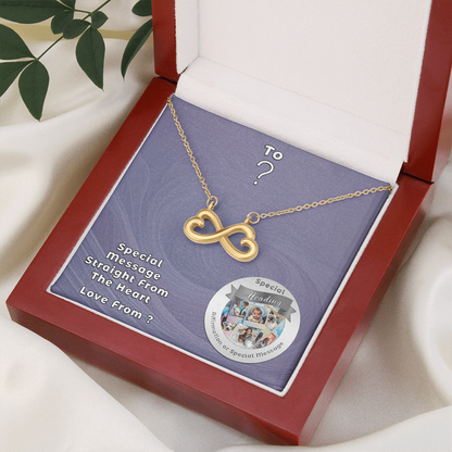 Endless Love Necklace with Custom Designed Message Card ShineOn Fulfillment