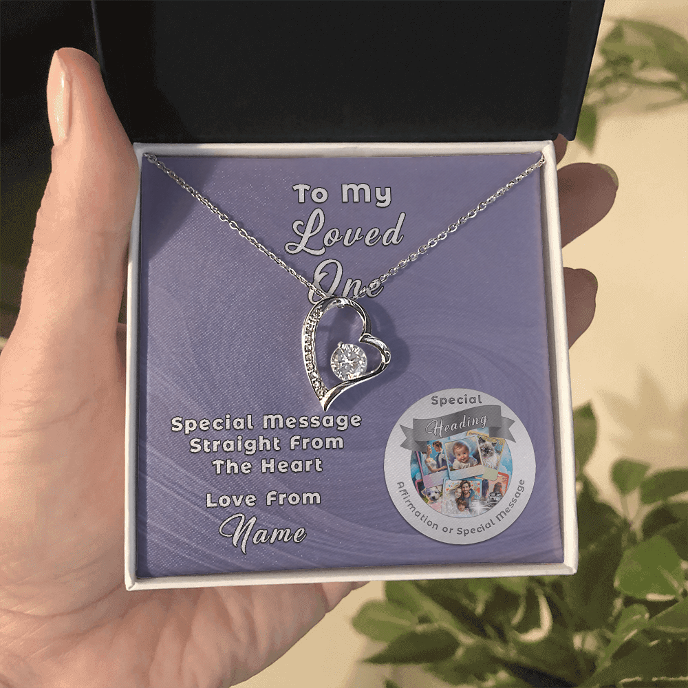 Forever Love Necklace with Custom Message Card ShineOn Fulfillment